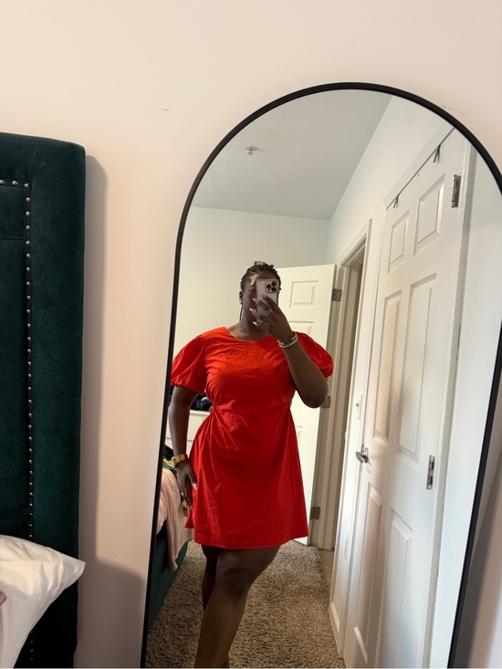 Scoop Dresses & Skirts - Women's Puff-Sleeve Mini Dress in Red